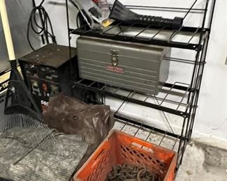 Heavy dirty chains,  shelf units