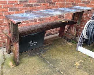 Picnic Bench to half table.  