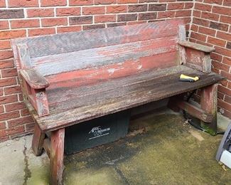 Bench that flips to a half a table.   Needs some tlc.  $15