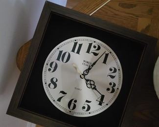 Square wooden Quartz Clock