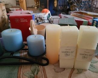 CANDLES, many never used.  WAX