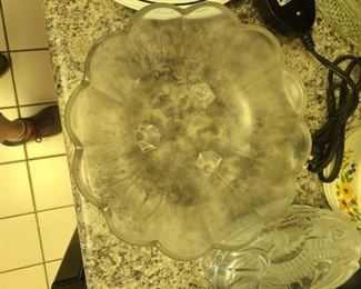 Vintage Glass Cake Plate