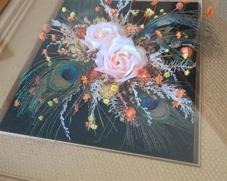 3D Peacock feather Framed Art