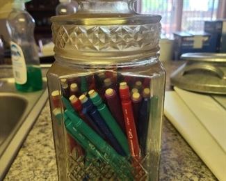 Vintage glass and Lead Mechanical Pencils