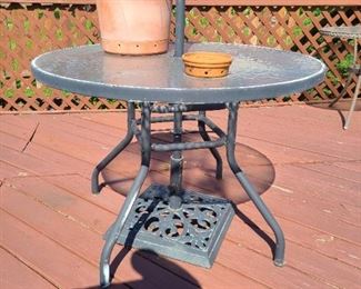 Table.  Cast Iron Umbrella Stand