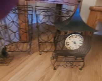 2 wire wine racks, vintage