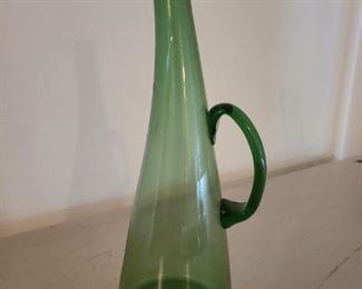 Green Glass Vase