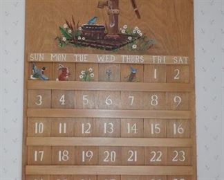WOOD CALENDAR