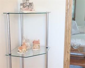 SILVER & GLASS CORNER SHELF
