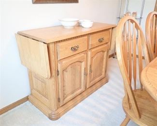 OAK SERVER WITH DROP SIDES