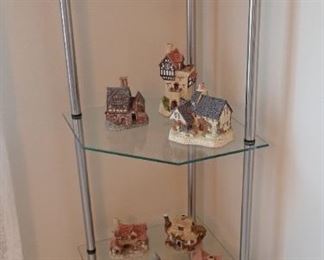 SILVER GLASS CORNER SHELF