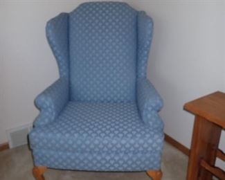 BLUE WING BACK CHAIR