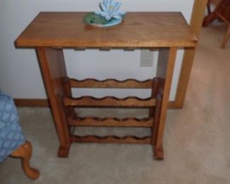 OAK WINE STAND