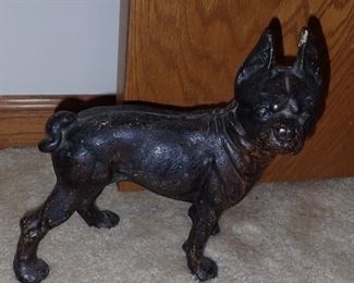 VINTAGE CAST IRON DOG DOOR STOP