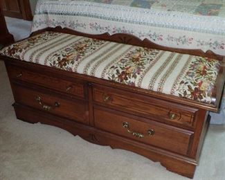 CEDAR CHEST WITH CUSHION FOR SEATING