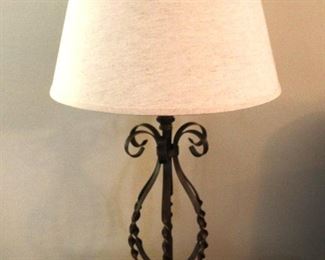Ornate tall, table lamps (pair).