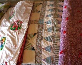 Lots of Vintage Quilts