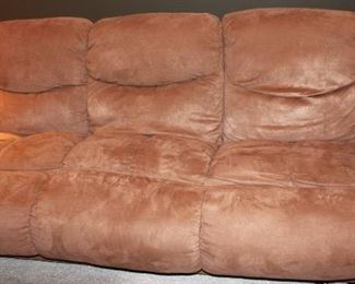 Ultrasuede Couch with Sleeper