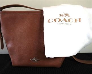 Super nice Coach leather bag with dust cover.  Never carried.