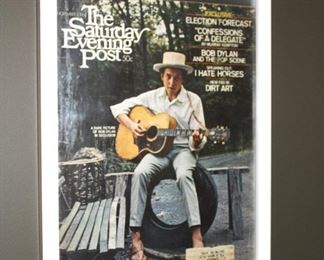 1968 Bob Dylan Saturday Evening Post framed.