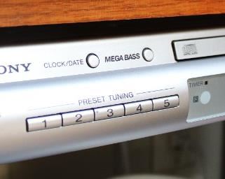 Sony under cabinet clock, radio, alarm and cd player.