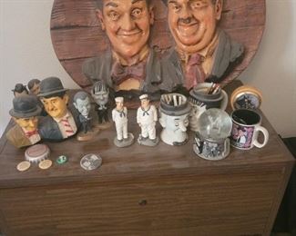 Lots of Laurel and Hardy memorabilia