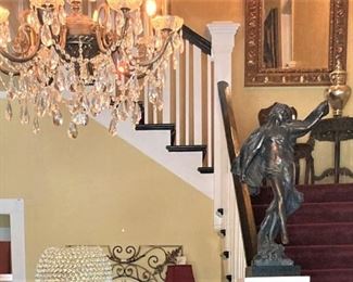 Chandeliers in the home are not for sale.