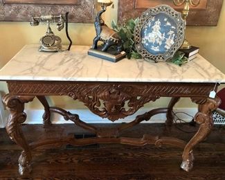 Marble top antique table