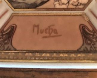Mucha Art Nouveau vanity tray