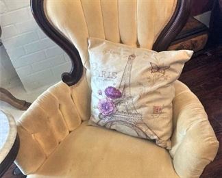 Victorian channel back chair