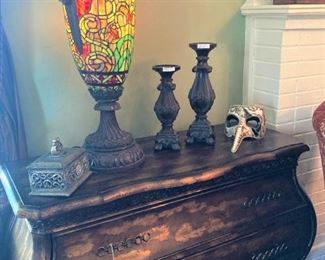 One of two matching Bombay chests