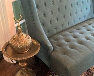 Small solid brass side table