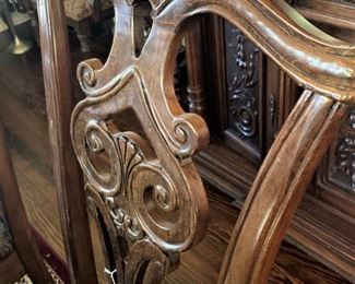 Back of dining chairs