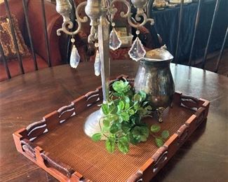 Tray and candelabra