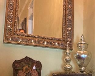 Small antique chair and table