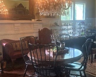 Exceptional antique Windsor chairs with extra large curved backs (The Windsor was a chair where the design construction was centered around the seat with the legs joined into the underside of the seat and the back of the chair and arms joined to the top.)