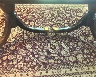 The Duncan Phyfe table has a double base.