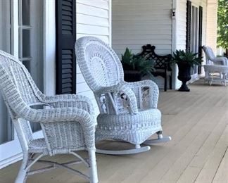 The white wicker on the front porch is NOT for sale.