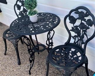 3 piece black patio set