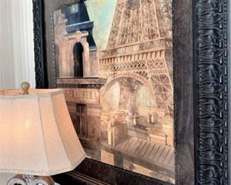 Lamp; Eiffel Tower art