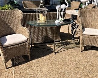 More chairs and table