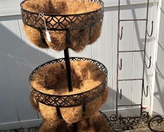 3-tier planter; towel holder