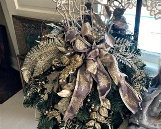 Child's dress form decorated for Christmas