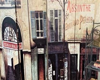 4-panel Paris street scene