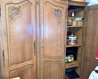 Extra large 4-door storage armoire