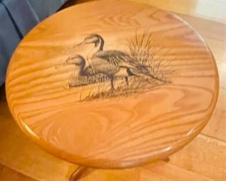 37______$80 
Small round pine table Duck Unlimited 20H x 20W

