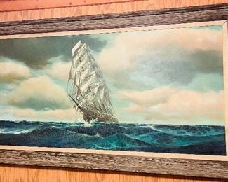 $150 Ship painting large 