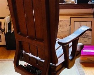54______$2250
Wolf Stittler Handmade Walnut chair 47 1/2x 25W