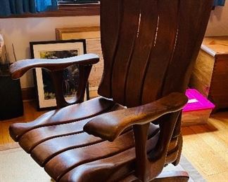 54______$2250
Wolf Stittler Handmade Walnut chair 47 1/2x 25W