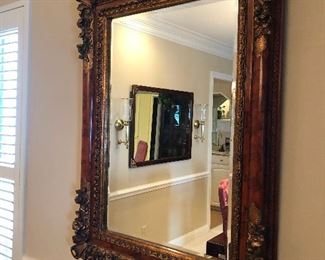 Brown faux  wood mirror 45Tx34W... $150
